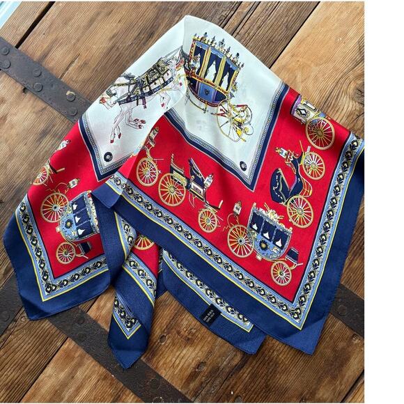 Unisex 11x11 Silk Equestrian Horse Print Scarf Preppy Desert Dust Cover - Picture 3 of 5